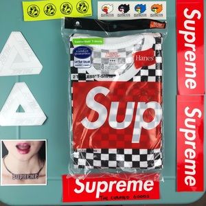Supreme x Hanes 2 pack Tees